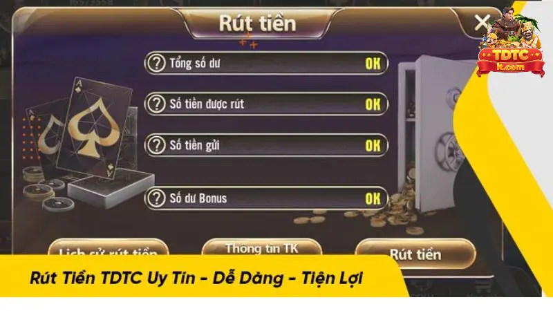 Rút tiền tdtc qua tài khoản ngân hàng siêu tốc