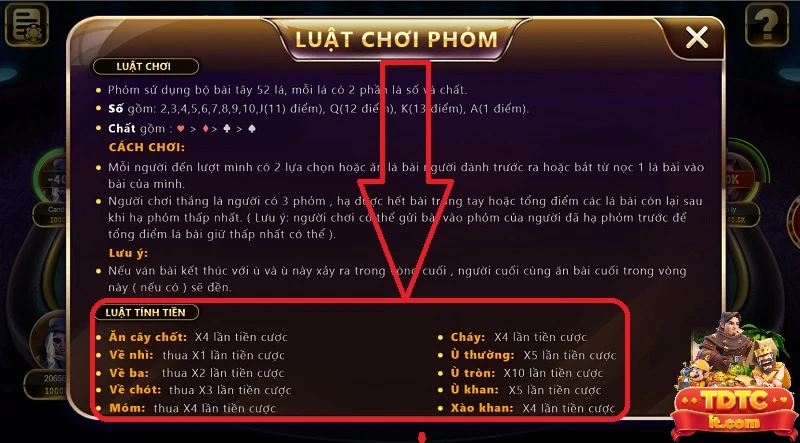 Luật chơi game bài phỏm tại tdtc sẽ diễn ra ít nhất 4 lượt